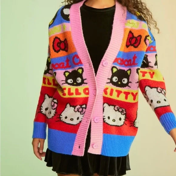 Forever 21 Sweaters Hello Kitty Friends Cardigan Sweater